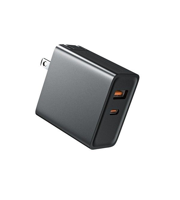 GaN 65W Double Port Wall Charger FCC Short Circuit Protection